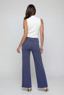 Alaia Brushed Knit Flared Fold Over Pants