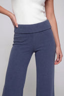 Alaia Brushed Knit Flared Fold Over Pants