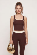 Contrast Crop Tank Top
