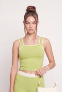 Contrast Crop Tank Top