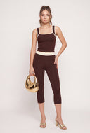 Contrast Capri Leggings
