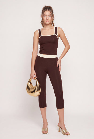 Contrast Capri Leggings