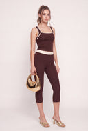 Contrast Capri Leggings