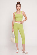 Contrast Capri Leggings