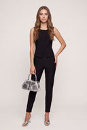 Button Front Blazer Vest and Pants Set