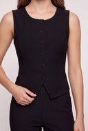 Button Front Blazer Vest and Pants Set