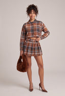 Plaid Crop Shirt