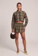Plaid Crop Shirt