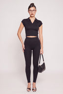 Aurora Ribbed Crop Polo