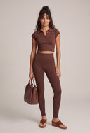 Aurora Ribbed Crop Polo