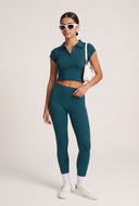 Aurora Ribbed Crop Polo