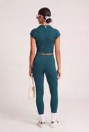Aurora Ribbed Crop Polo
