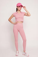 Aurora Ribbed Crop Polo