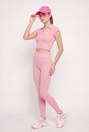 Aurora Ribbed Crop Polo
