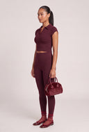 Aurora Ribbed Crop Polo
