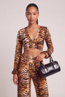 Tiger Print Crop Top
