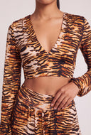 Tiger Print Crop Top