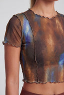 Body Heat Mesh Crop Top