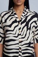 Zebra Button Front Shirt