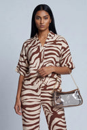 Zebra Button Front Shirt
