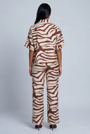 Zebra Button Front Shirt