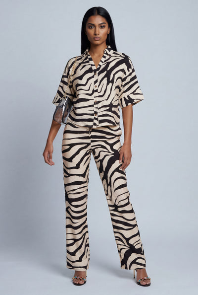 Zebra Drawstring Pants