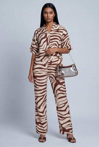 Zebra Drawstring Pants