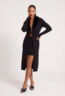 Faux Fur Trim Duster
