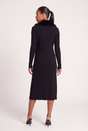 Faux Fur Trim Duster