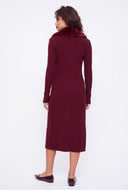 Faux Fur Trim Duster