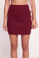 Rib Knit Mini Skirt