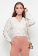 Ayla Brushed Knit Wrap Hooded Sweater
