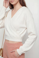 Ayla Brushed Knit Wrap Hooded Sweater