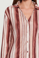 Madelynn Striped Plisse Shirt