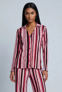 Madelynn Striped Plisse Shirt
