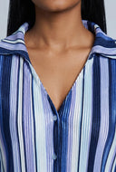 Madelynn Striped Plisse Shirt