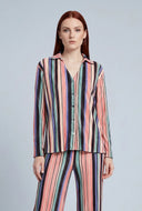 Madelynn Striped Plisse Shirt