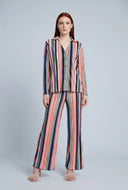 Madelynn Striped Plisse Shirt