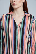 Madelynn Striped Plisse Shirt