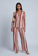 Madelynn Striped Plisse Pants