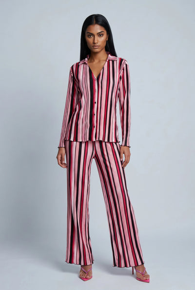 Madelynn Striped Plisse Pants