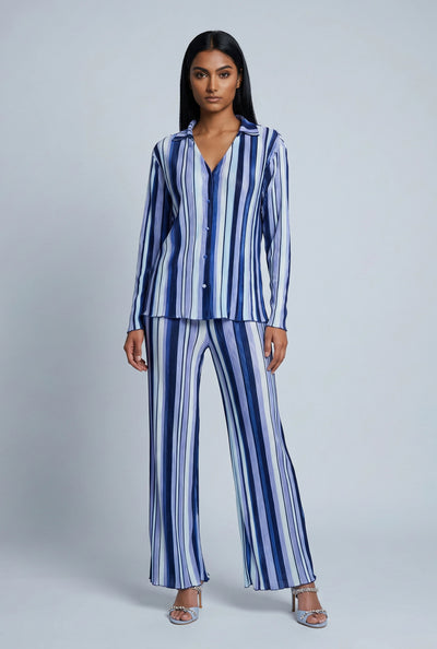 Madelynn Striped Plisse Pants