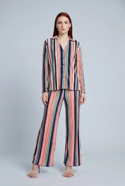 Madelynn Striped Plisse Pants