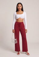 Drawstring Straight Leg Sweatpants