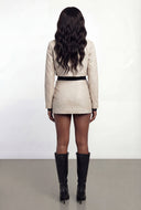 Celina Asymmetrical Zip Faux Leather Mini Skirt