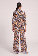 Abstract Print Wide Leg Pants