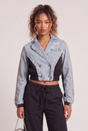 Color Block Crop Jacket