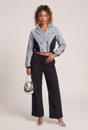 Color Block Crop Jacket