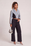 Color Block Crop Jacket