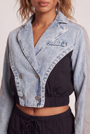 Color Block Crop Jacket